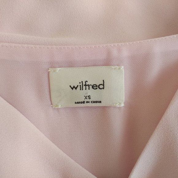 Aritzia Wilfred Melodie Jumpsuit V-Neck Wide Leg Blush Pink - Picture 14 of 16